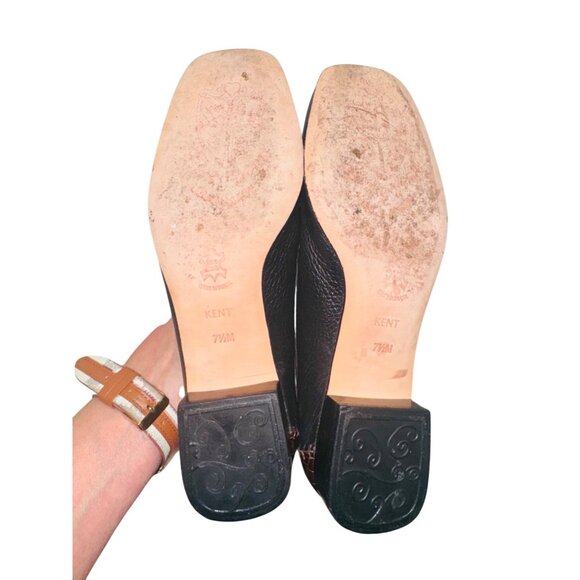 Brighton Brown Kent Loafers 7.5 Brown Black Croc Embossed Leather Slip-On Shoes - Picture 7 of 11